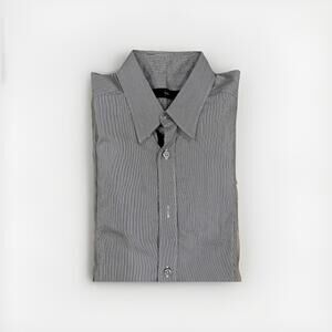 Z ZEGNA MENS CASUAL BUTTON SHIRT 15.5/39 GREY 100% COTTON MADE IN TURKEY VGC!